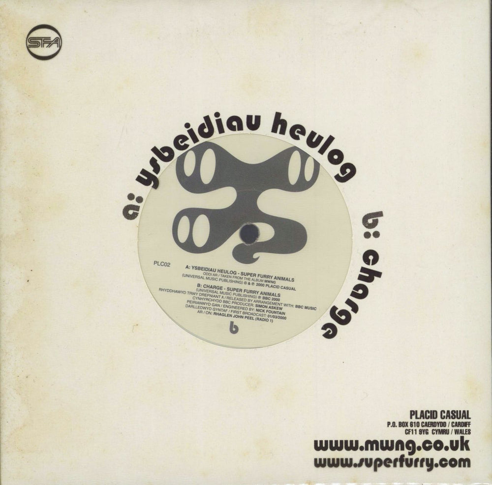 Super Furry Animals Ysbeidiau Heulog - White Vinyl UK 7" vinyl single (7 inch record / 45) 08203144