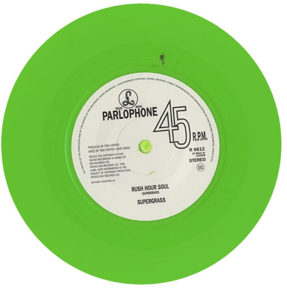 Supergrass Rush Hour Soul UK 7" vinyl single (7 inch record / 45) SGS07RU253355