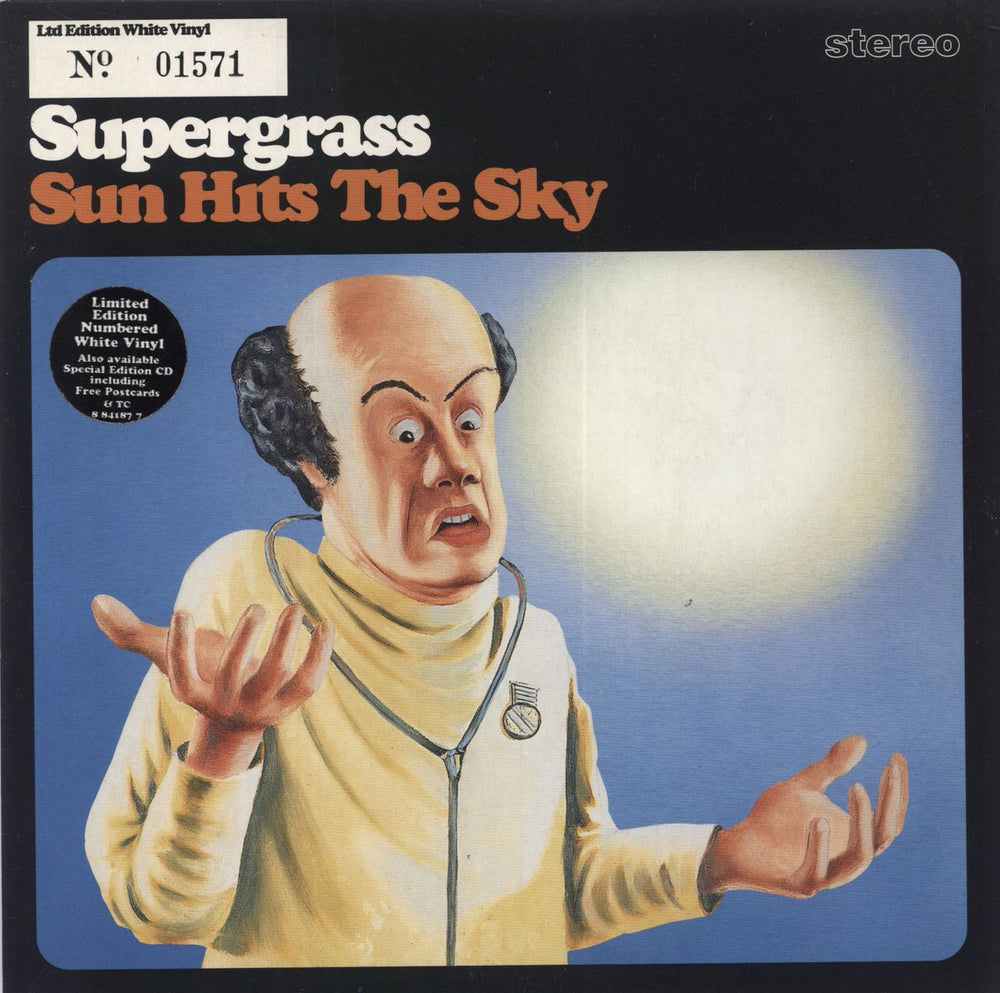 Supergrass Sun Hits The Sky - White Vinyl UK 7" vinyl single (7 inch record / 45) R6469