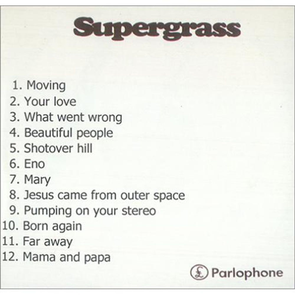 Supergrass Supergrass UK CD-R acetate CD-R ACETATE