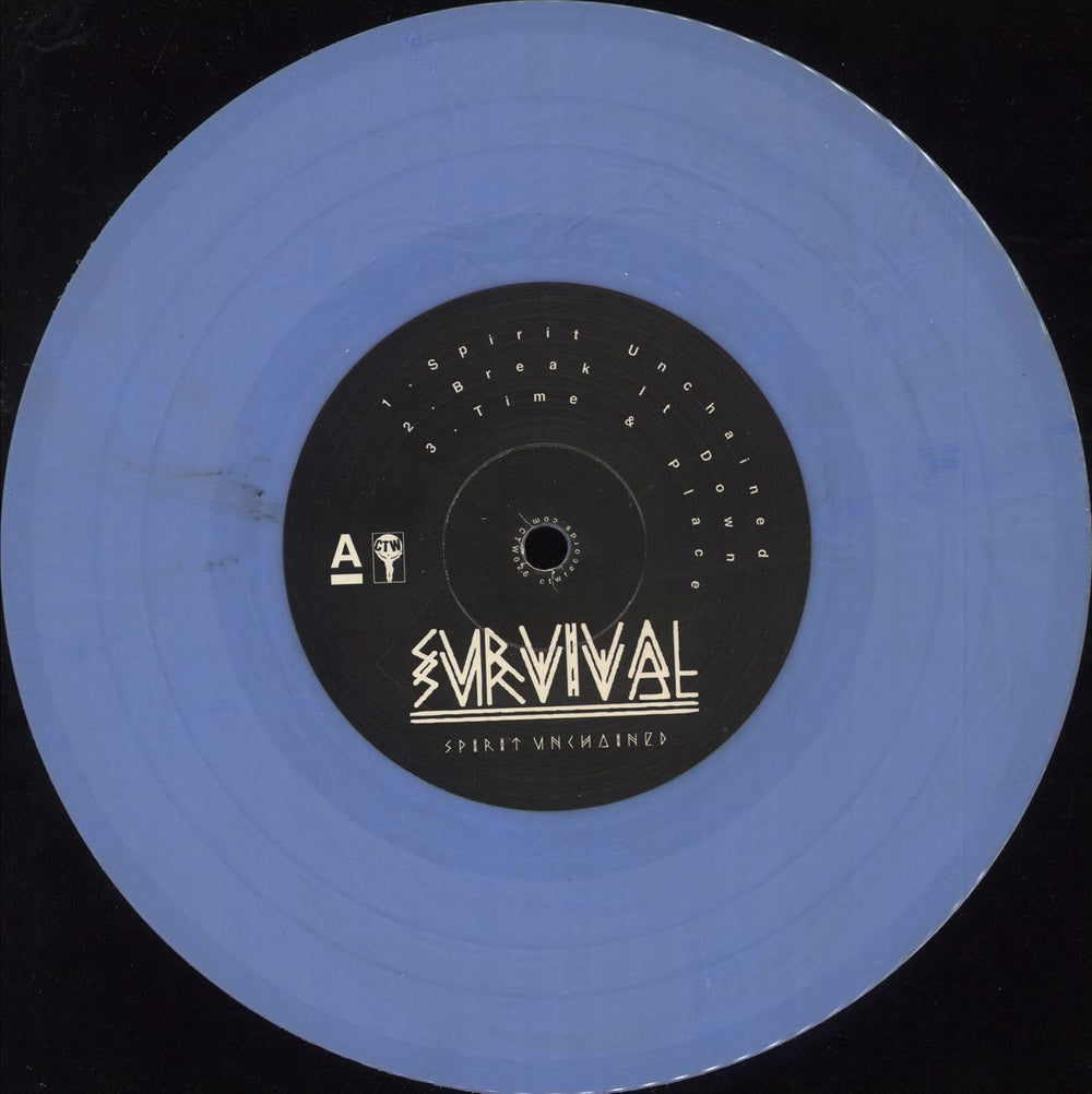 Survival Spirit Unchained - Blue Vinyl UK 7" vinyl single (7 inch record / 45) X0Z07SP742200