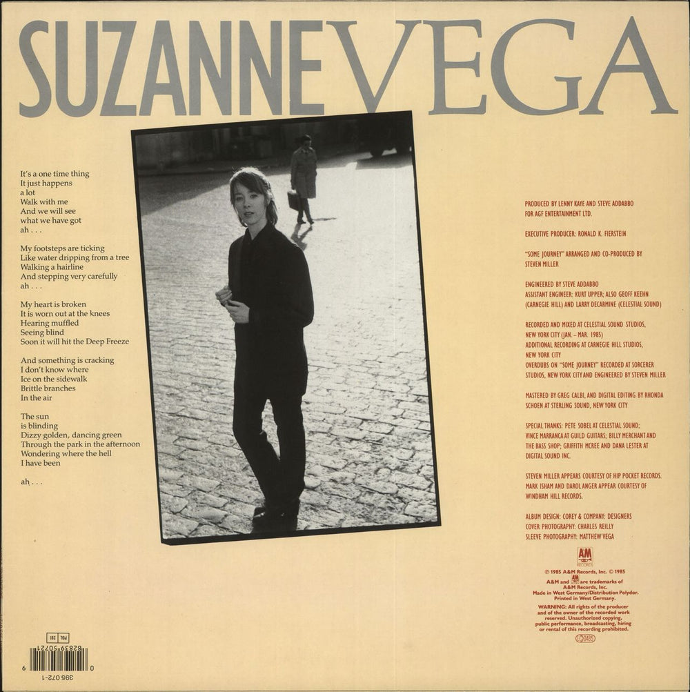 Suzanne Vega Suzanne Vega German vinyl LP album (LP record) 082839507219