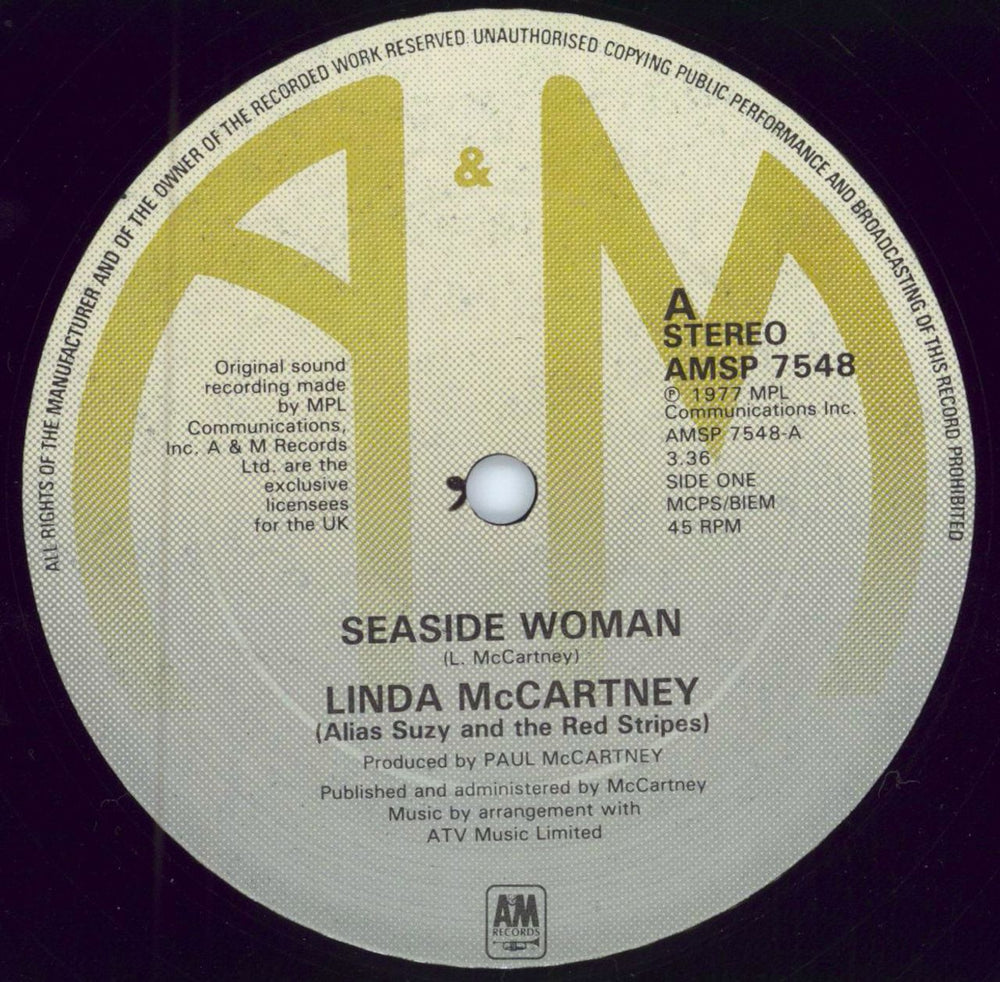 Suzy And The Red Stripes Seaside Woman UK 12" vinyl single (12 inch record / Maxi-single) SZY12SE61528