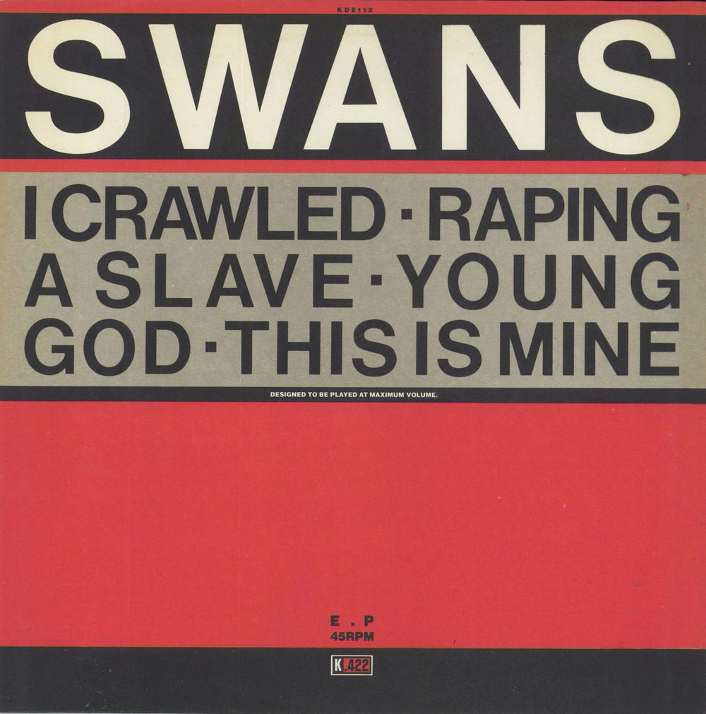 Swans Swans UK 12" vinyl single (12 inch record / Maxi-single) KDE112