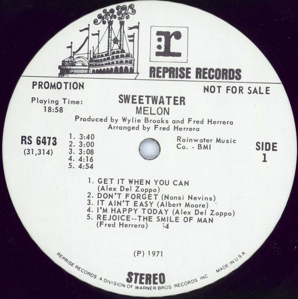 Sweetwater Melon US Promo vinyl LP album (LP record) S4WLPME774405