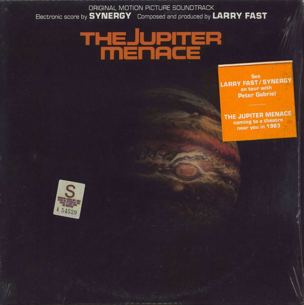 Synergy The Jupiter Menace - stickered shrink US vinyl LP album (LP record) PB-6014