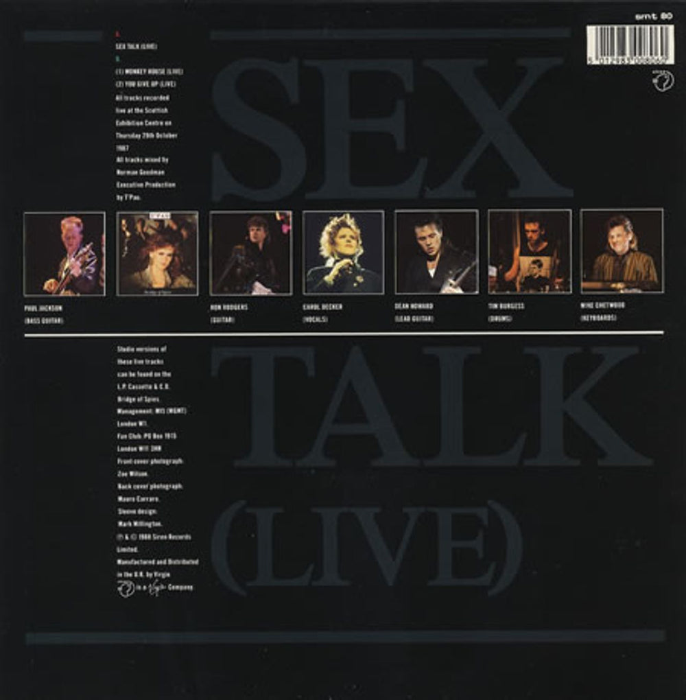 T'Pau Sex Talk UK 12" vinyl single (12 inch record / Maxi-single) TPA12SE25302