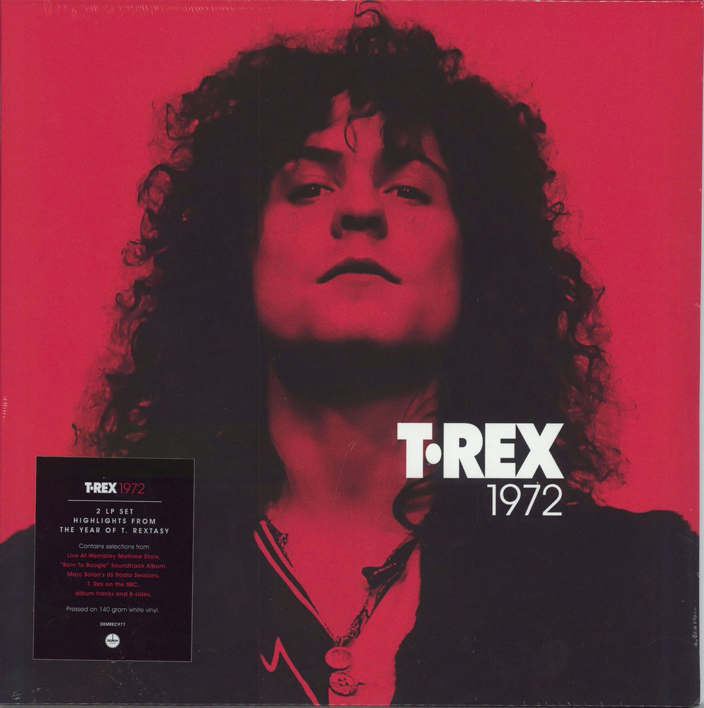 T-Rex / Tyrannosaurus Rex 1972 (Nineteen Seventy Two) - 140gm White Vinyl - Sealed UK 2-LP vinyl record set (Double LP Album) DEMREC977