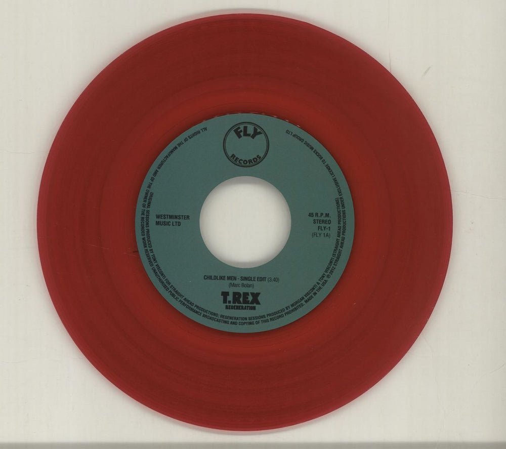 T-Rex / Tyrannosaurus Rex Childlike Men - Red Vinyl US 7" vinyl single (7 inch record / 45) REX07CH682668