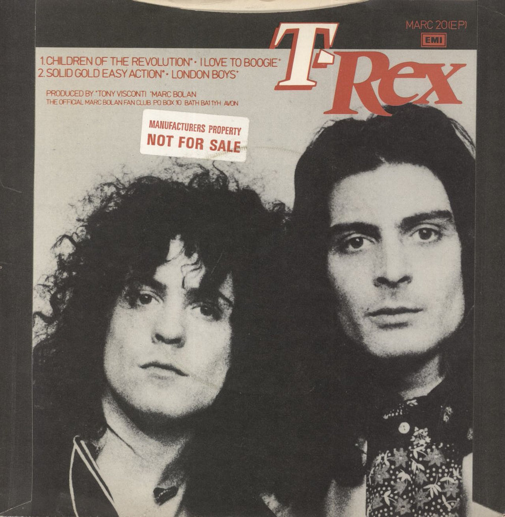 T-Rex / Tyrannosaurus Rex Children Of The Revolution EP - Promo stickered UK 7" vinyl single (7 inch record / 45)