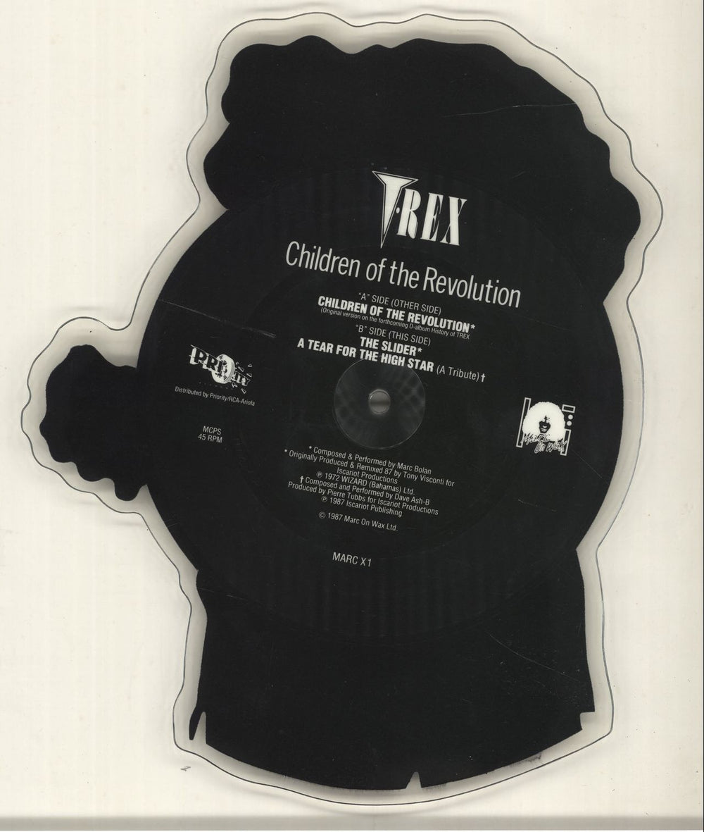 T-Rex / Tyrannosaurus Rex Children Of The Revolution UK shaped picture disc (picture disc vinyl record) REXSHCH76433