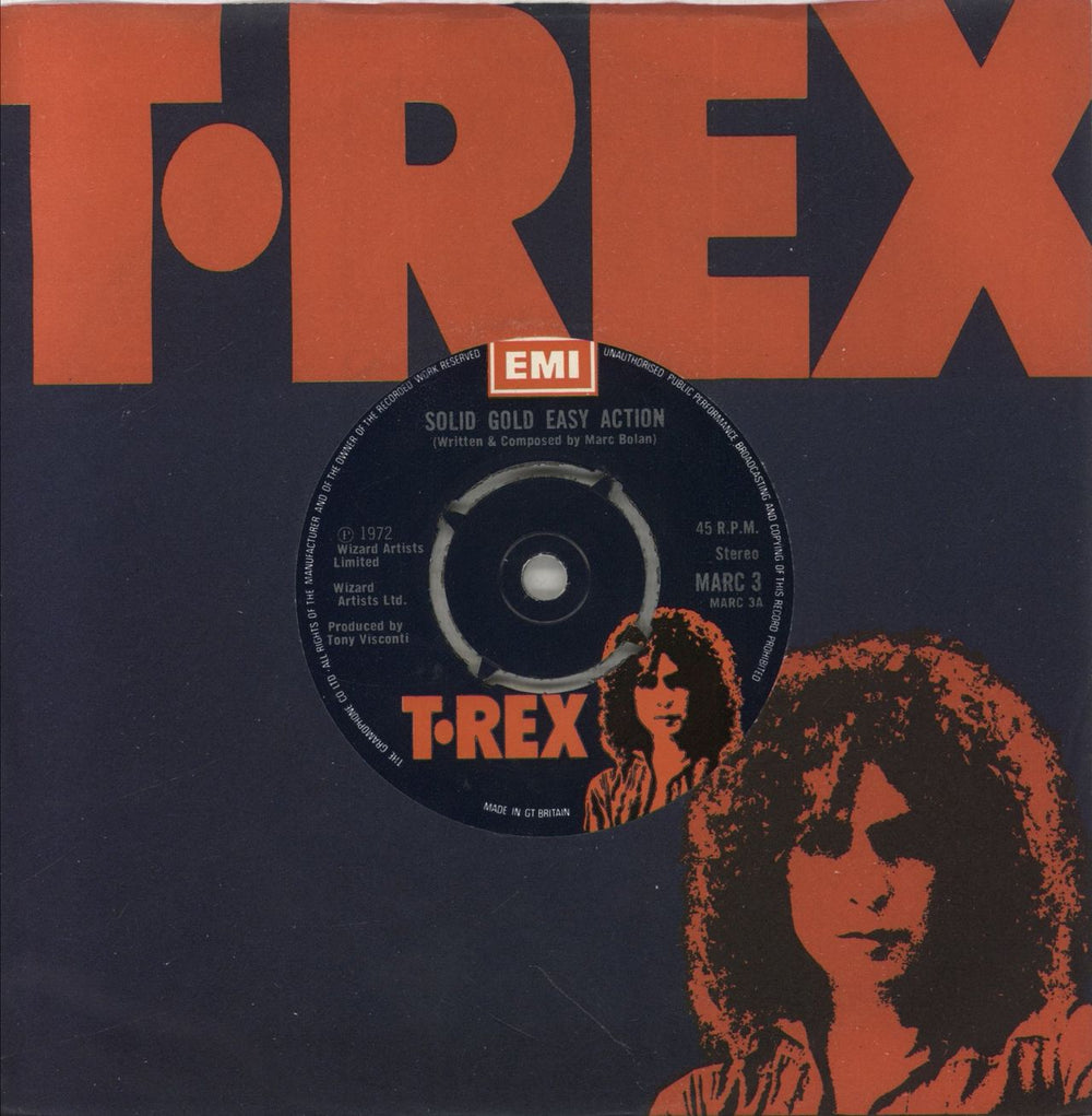 T-Rex / Tyrannosaurus Rex Solid Gold Easy Action UK 7" vinyl single (7 inch record / 45) MARC3