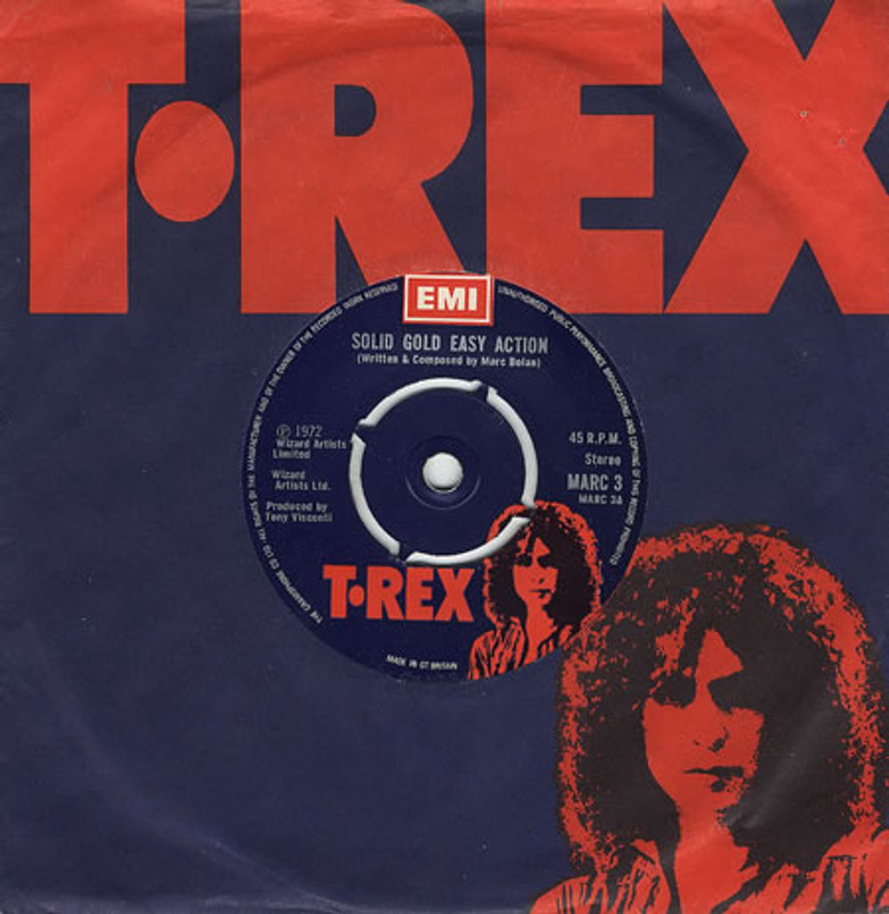 T-Rex / Tyrannosaurus Rex Solid Gold Easy Action UK 7" vinyl single (7 inch record / 45) MARC3