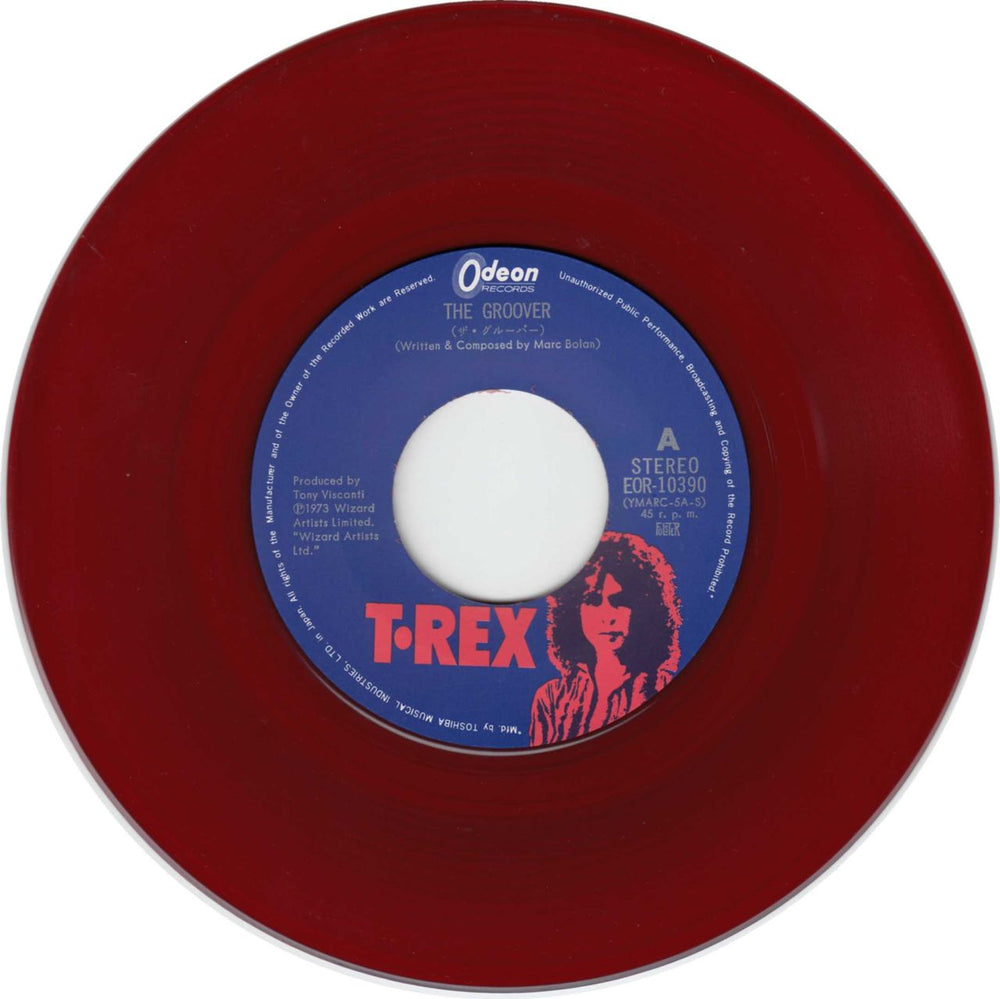 T-Rex / Tyrannosaurus Rex The Groover - Red Vinyl Japanese 7" vinyl single (7 inch record / 45) REX07TH197972