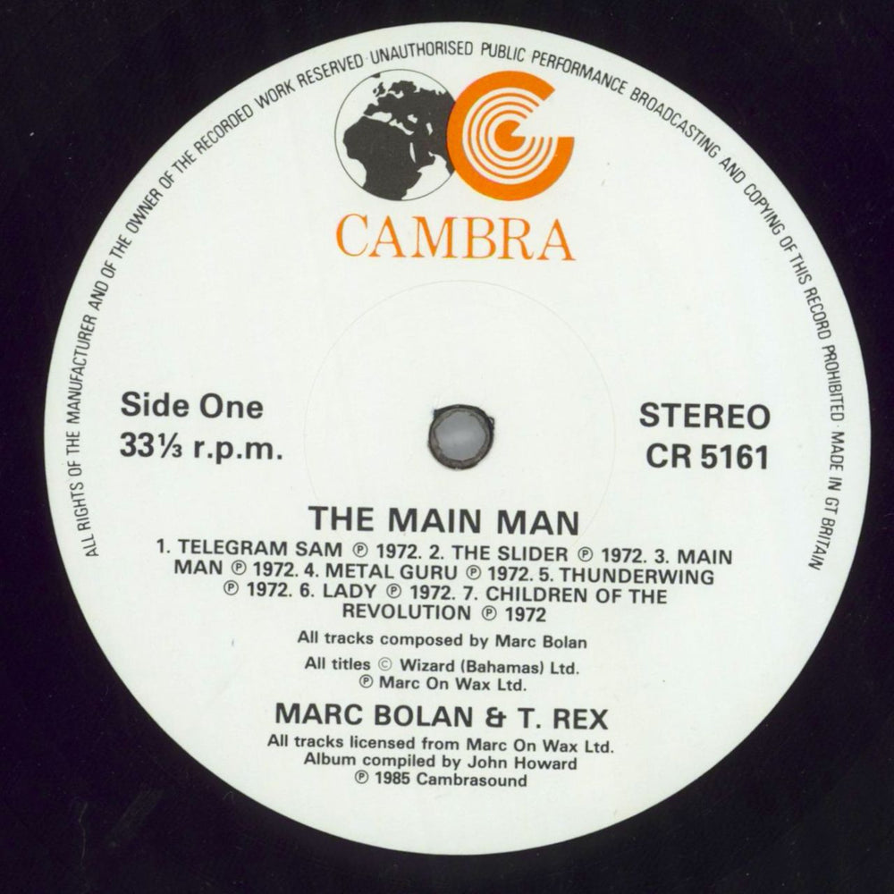 T-Rex / Tyrannosaurus Rex The Main Man - VG UK 2-LP vinyl record set (Double LP Album) REX2LTH820590