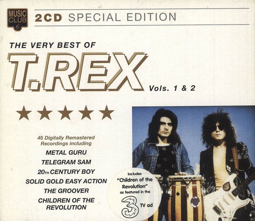 T-Rex / Tyrannosaurus Rex The Very Best Of T-Rex Vols 1 & 2 UK 2 CD album set (Double CD) MCDCD001