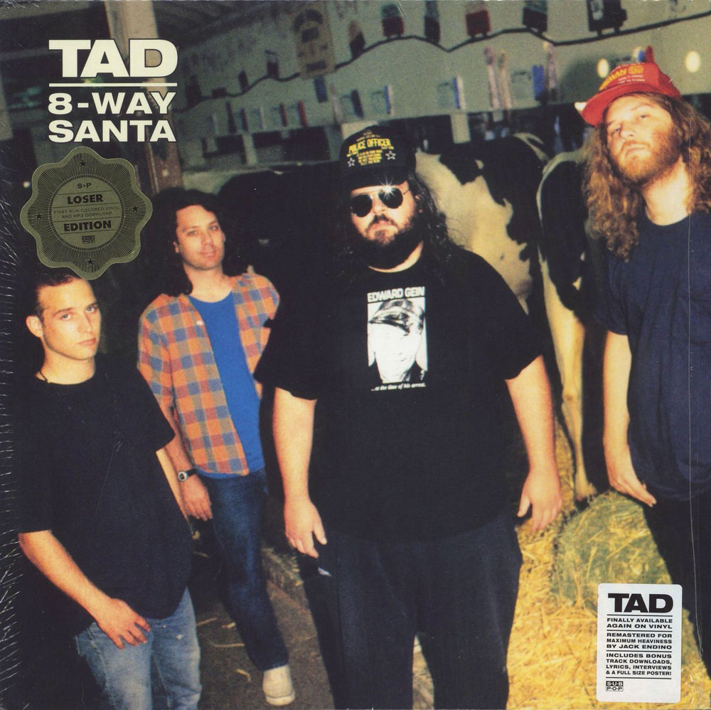 Tad 8-Way Santa - Blue/Red Swirled Vinyl German vinyl LP album (LP record) SP1179