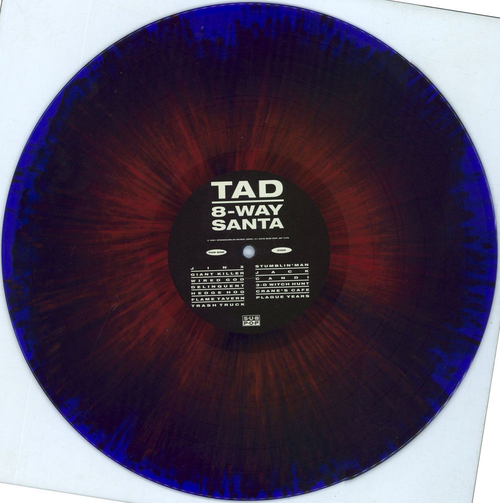 Tad 8-Way Santa - Blue/Red Swirled Vinyl German vinyl LP album (LP record) TADLPWA808243