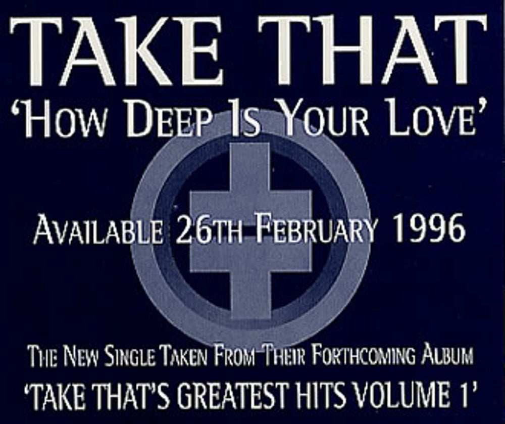 Take That How Deep Is Your Love UK Promo CD single (CD5 / 5") TAKE25