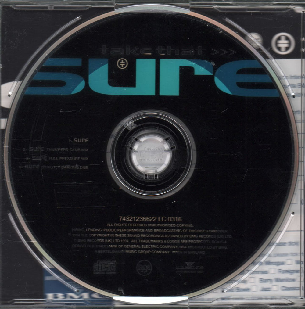 Take That Sure - Mixes UK CD single (CD5 / 5") TAKC5SU34186