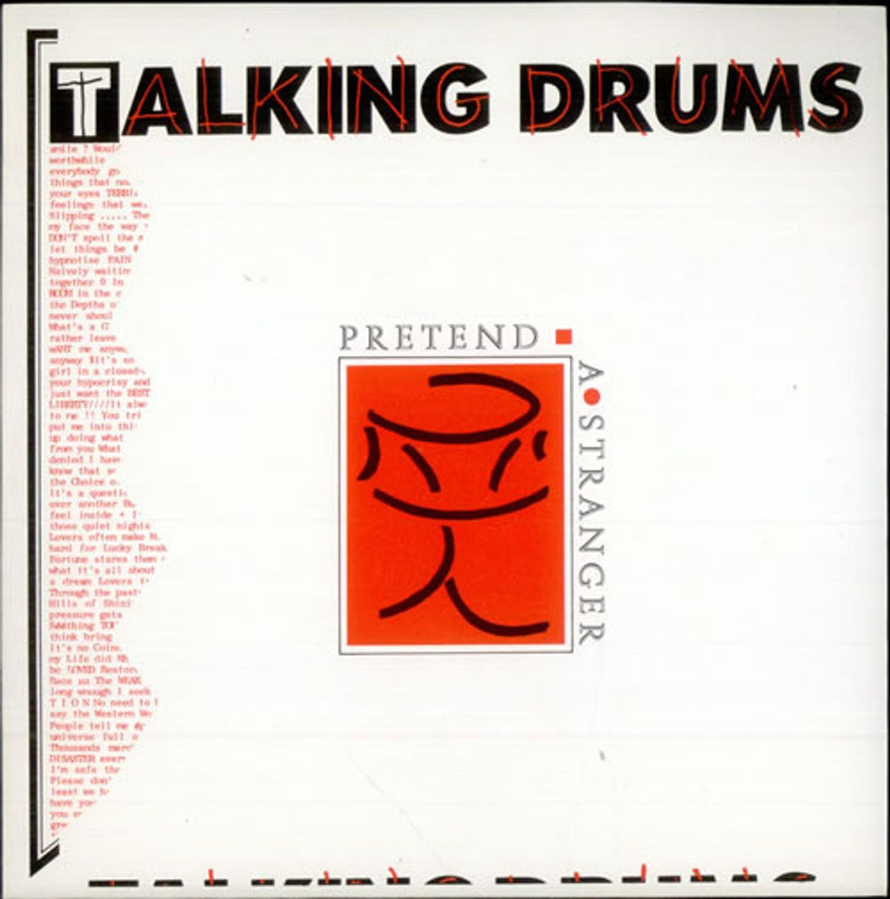 Talking Drums Pretend A Stranger French 7" vinyl single (7 inch record / 45) GUM012