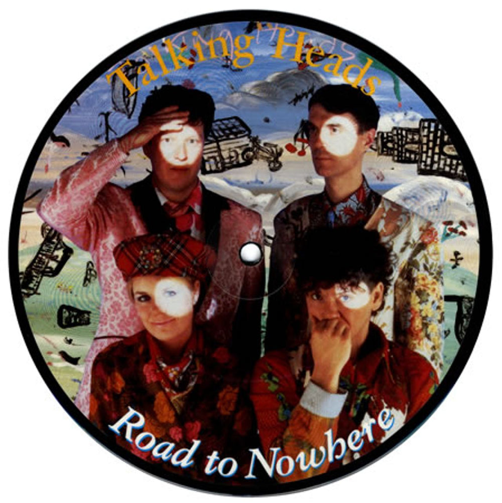 Talking Heads Road To Nowhere UK 7" vinyl picture disc (7 inch picture disc single) EMIP5530