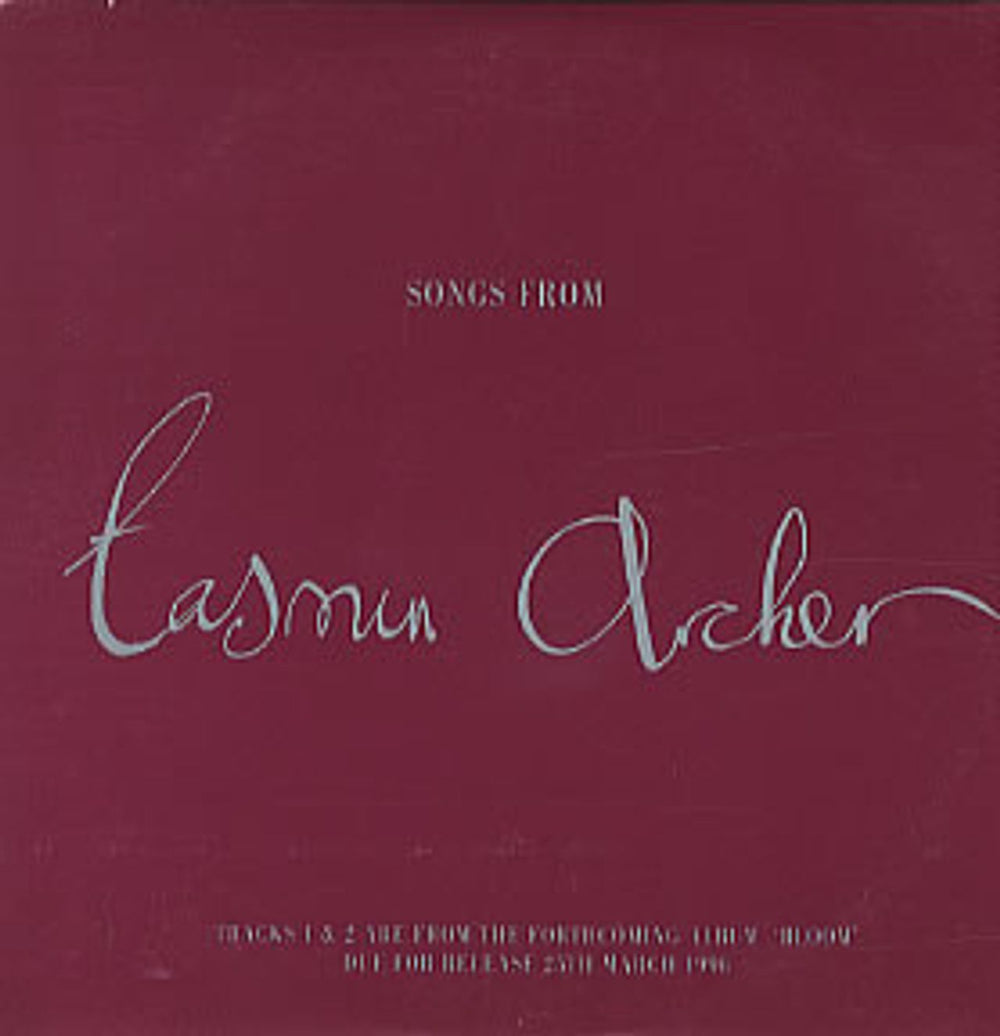 Tasmin Archer Songs From Bloom UK Promo CD single (CD5 / 5") CDEMCDJ3728