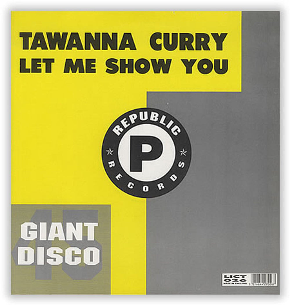 Tawanna Curry Let Me Show You UK Promo 12" vinyl single (12 inch record / Maxi-single) LICT026