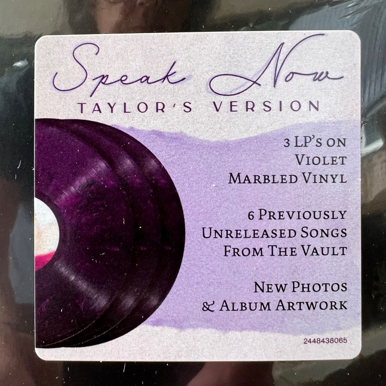 Taylor Swift Speak Now (Taylor's Version) - Violet Marbled Vinyl - Sealed  UK 3-LP vinyl set