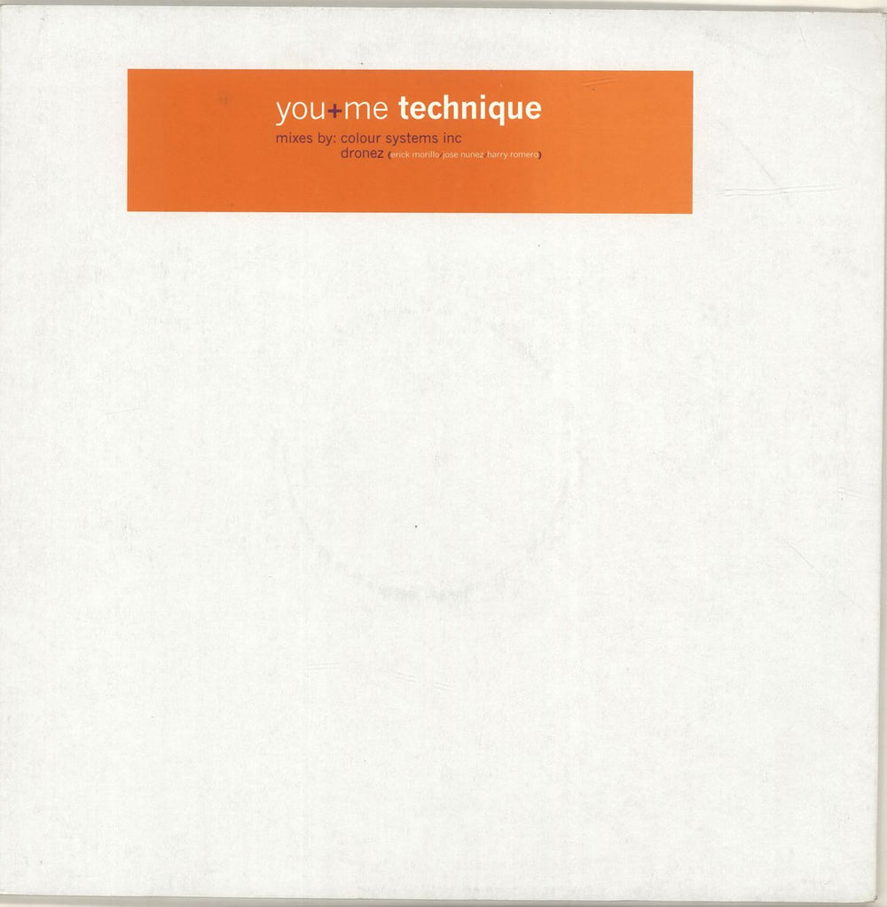 Technique You + Me UK Promo 12" vinyl single (12 inch record / Maxi-single) CTP315XX