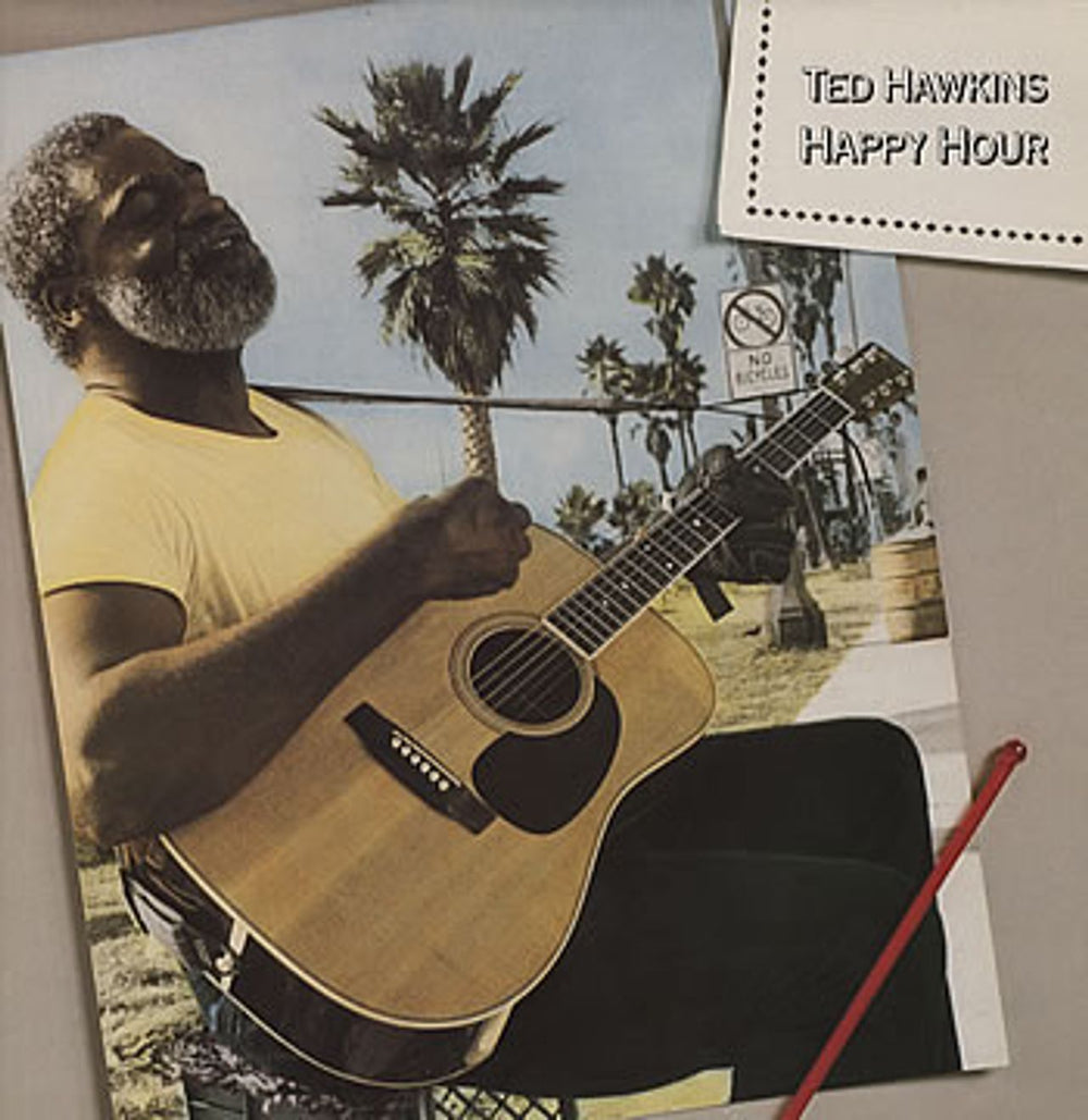 Ted Hawkins Happy Hour UK vinyl LP album (LP record) WOLP2