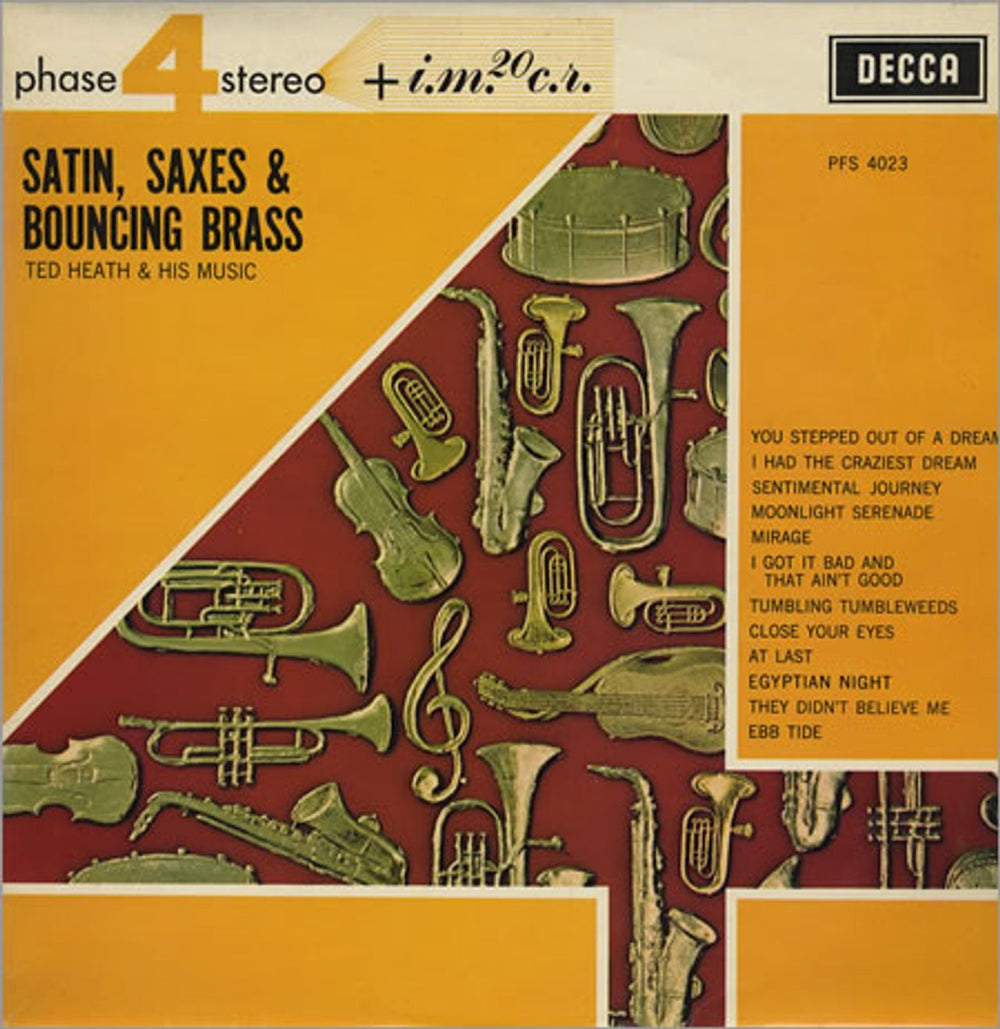 Ted Heath Satin, Saxes & Bouncing Brass UK vinyl LP album (LP record) PFS4023