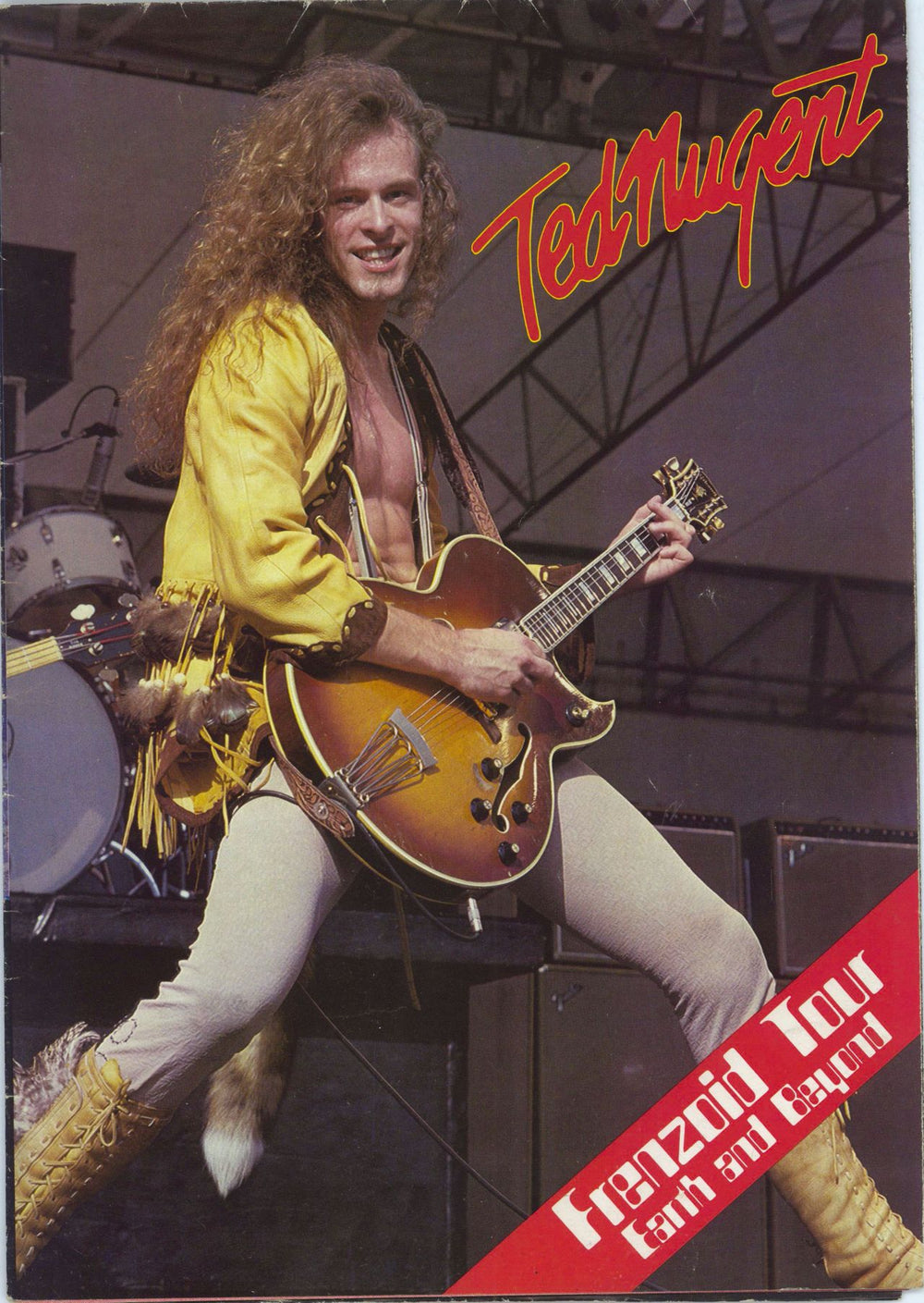 Ted Nugent Frenzoid Tour + ticket stub UK Promo tour programme TOUR PROGRAMME