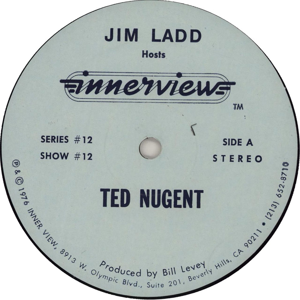 Ted Nugent Innerview Series #12 Show #12 US Promo vinyl LP album (LP record) SERIES12SHOW12