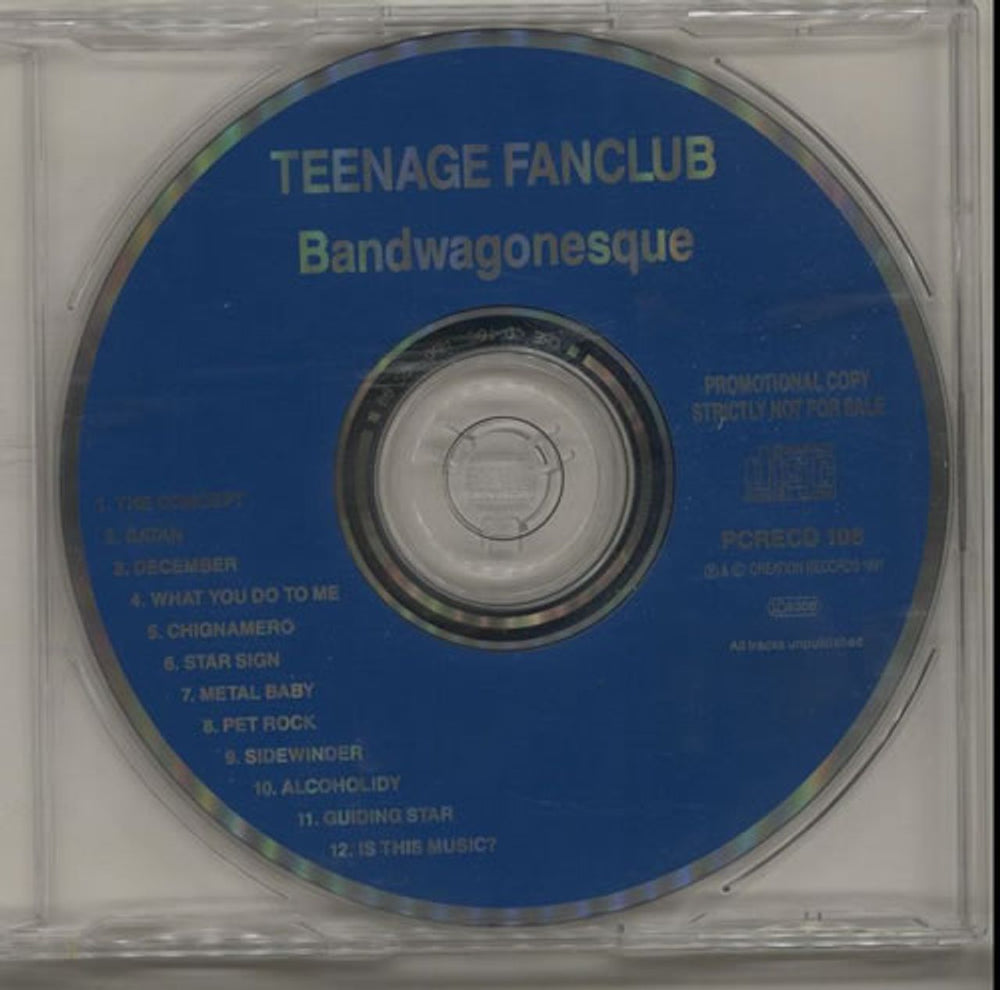 Teenage Fanclub Bandwagonesque UK Promo CD album (CDLP) PCRECD106