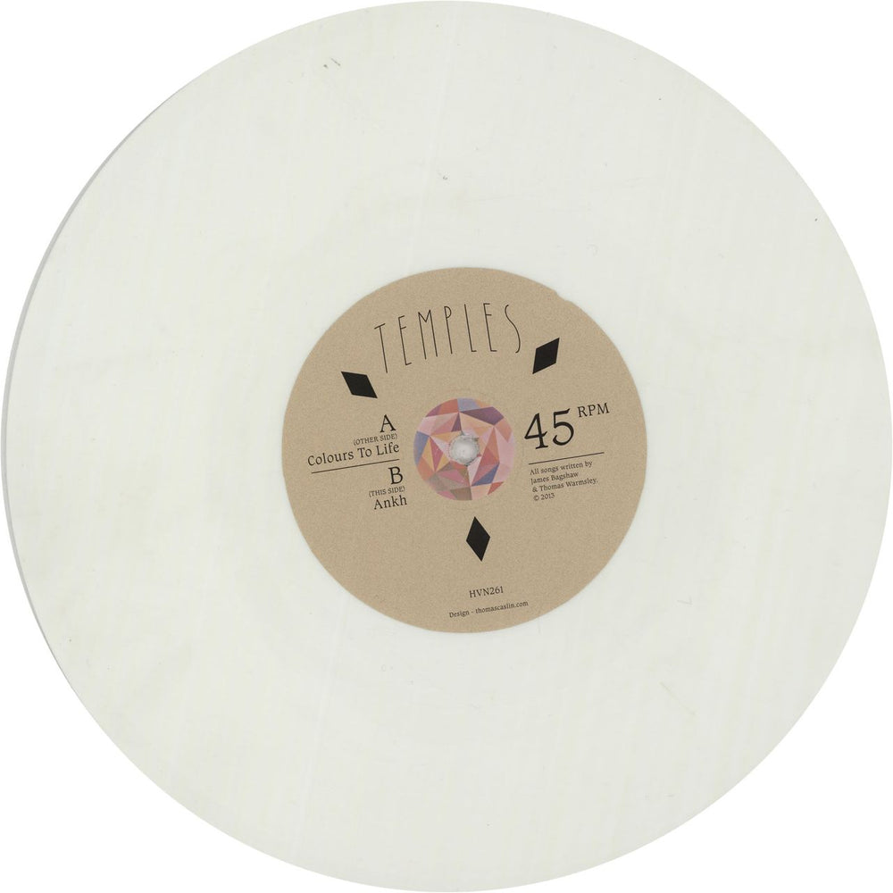 Temples Colours To Life - White Vinyl UK 10" vinyl single (10 inch record) XGO10CO660453