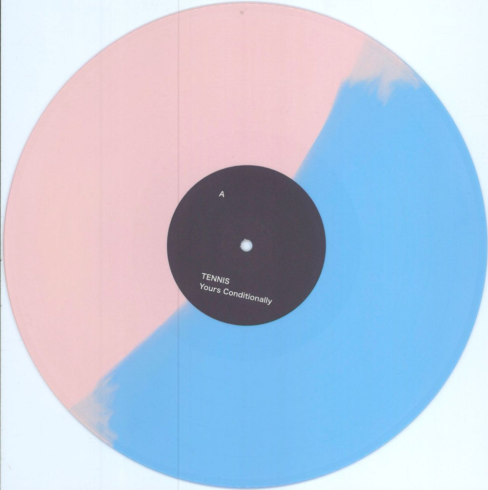 Tennis Yours Conditionally - Blue & Pink Split Vinyl + Alternate Sleeve US vinyl LP album (LP record) 4H5LPYO784369