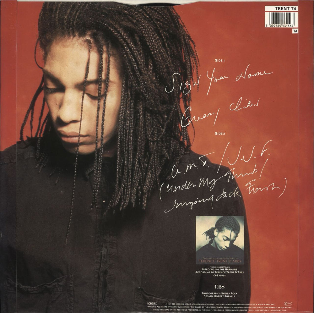 Terence Trent D'Arby Sign Your Name - Stickered Sleeve UK 12" vinyl single (12 inch record / Maxi-single) 5099765131567