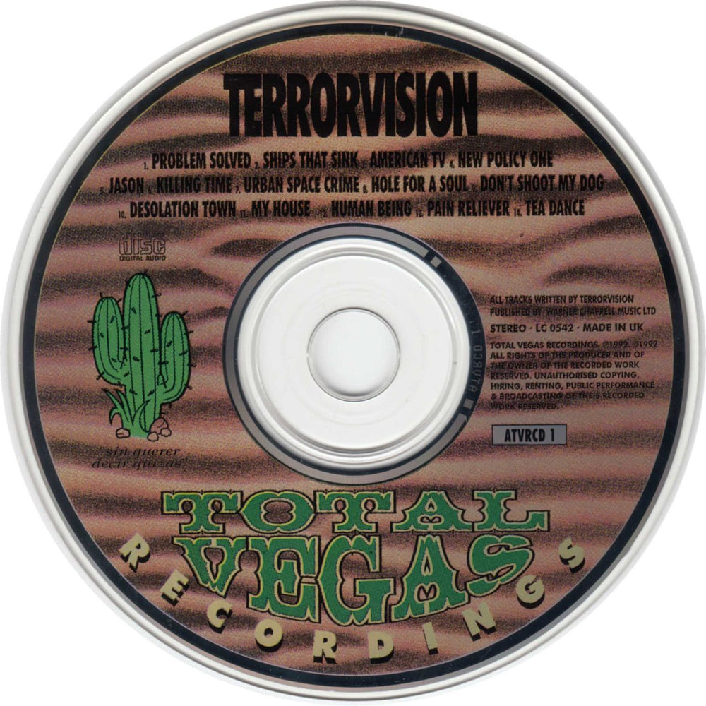 Terrorvision Formaldehyde UK CD album (CDLP)