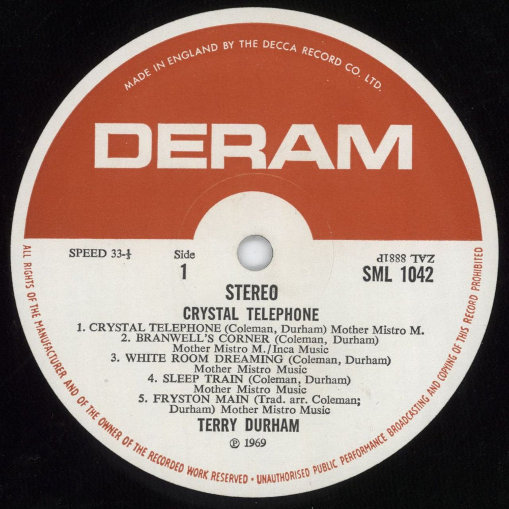 Terry Durham Crystal Telephone UK vinyl LP album (LP record) 5-2LPCR815337