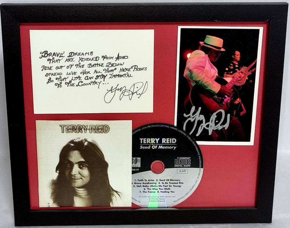 Terry Reid Seed Of Memory Framed Display UK memorabilia FRAMED DISPLAY