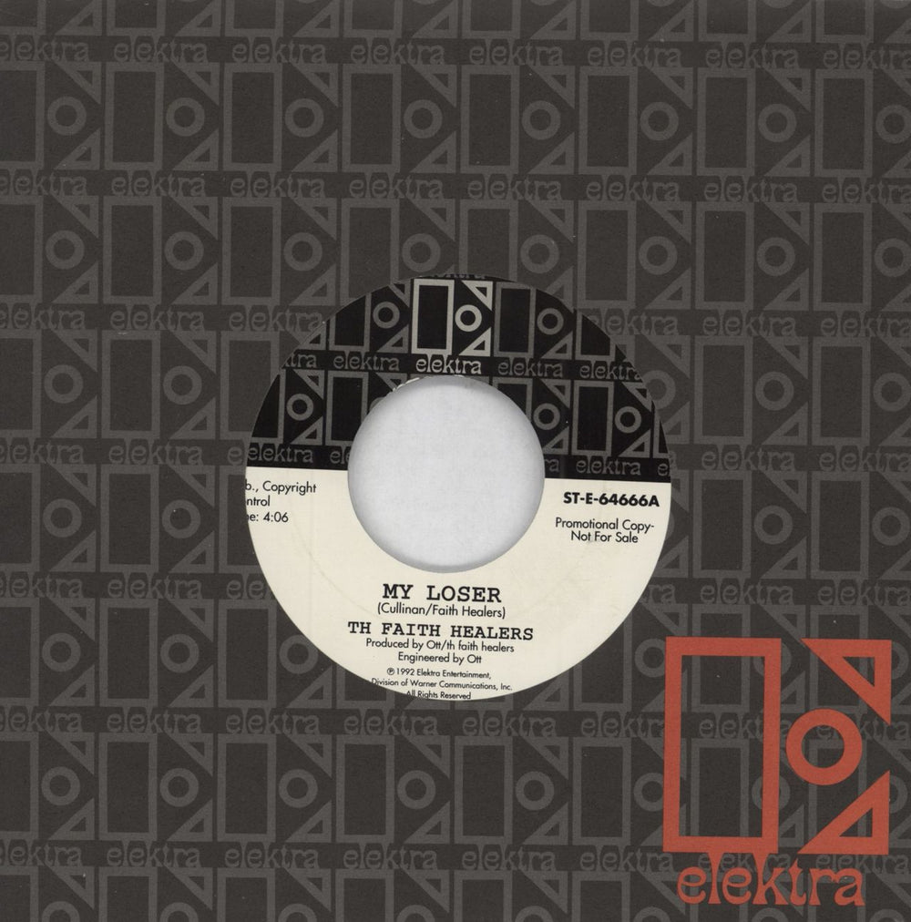 Th' Faith Healers My Loser - Blue Vinyl US Promo 7" vinyl single (7 inch record / 45) ST-E-64666