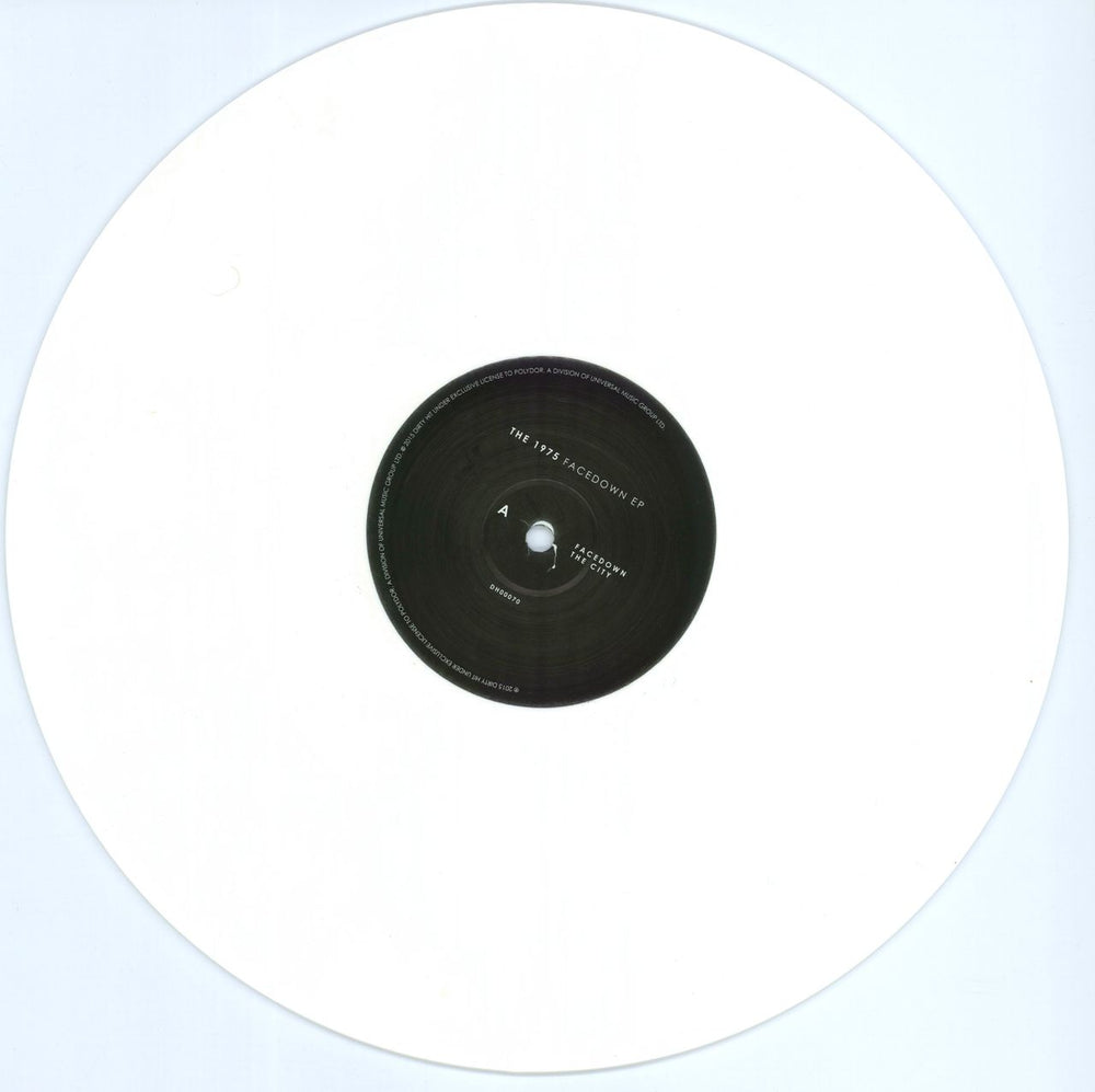 The 1975 Facedown - White Vinyl UK 12" vinyl single (12 inch record / Maxi-single) 602547216069