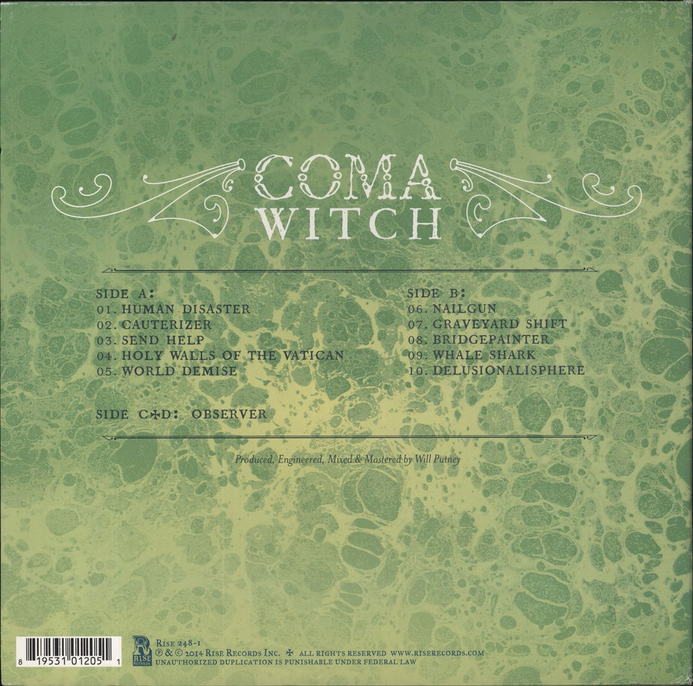 The Acacia Strain Coma Witch - Green Starburst Vinyl US 2-LP vinyl record set (Double LP Album)