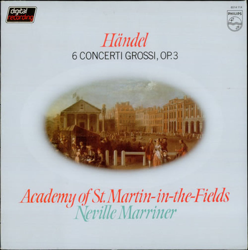 The Academy Of St. Martin-In-The-Fields Handel: 6 Concerti Grossi, Op.3 Dutch vinyl LP album (LP record) 6514114