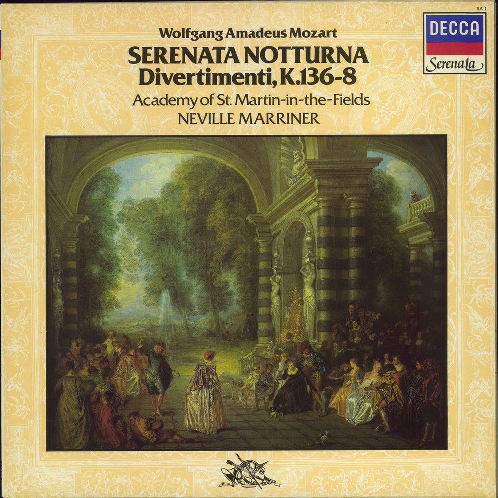 The Academy Of St. Martin-In-The-Fields Mozart: Serenata Notturna / Divertimenti, K.136-8 UK vinyl LP album (LP record) SA1