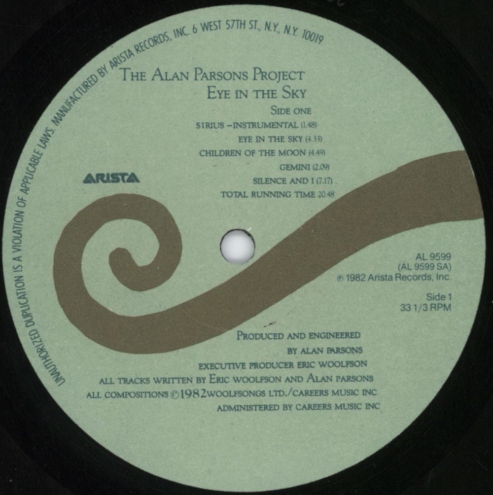 The Alan Parsons Project Eye In The Sky - Gold Promo Stamped US vinyl LP album (LP record) TPPLPEY816048