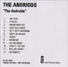 The Androids The Androids UK Promo CD-R acetate CD ACETATE