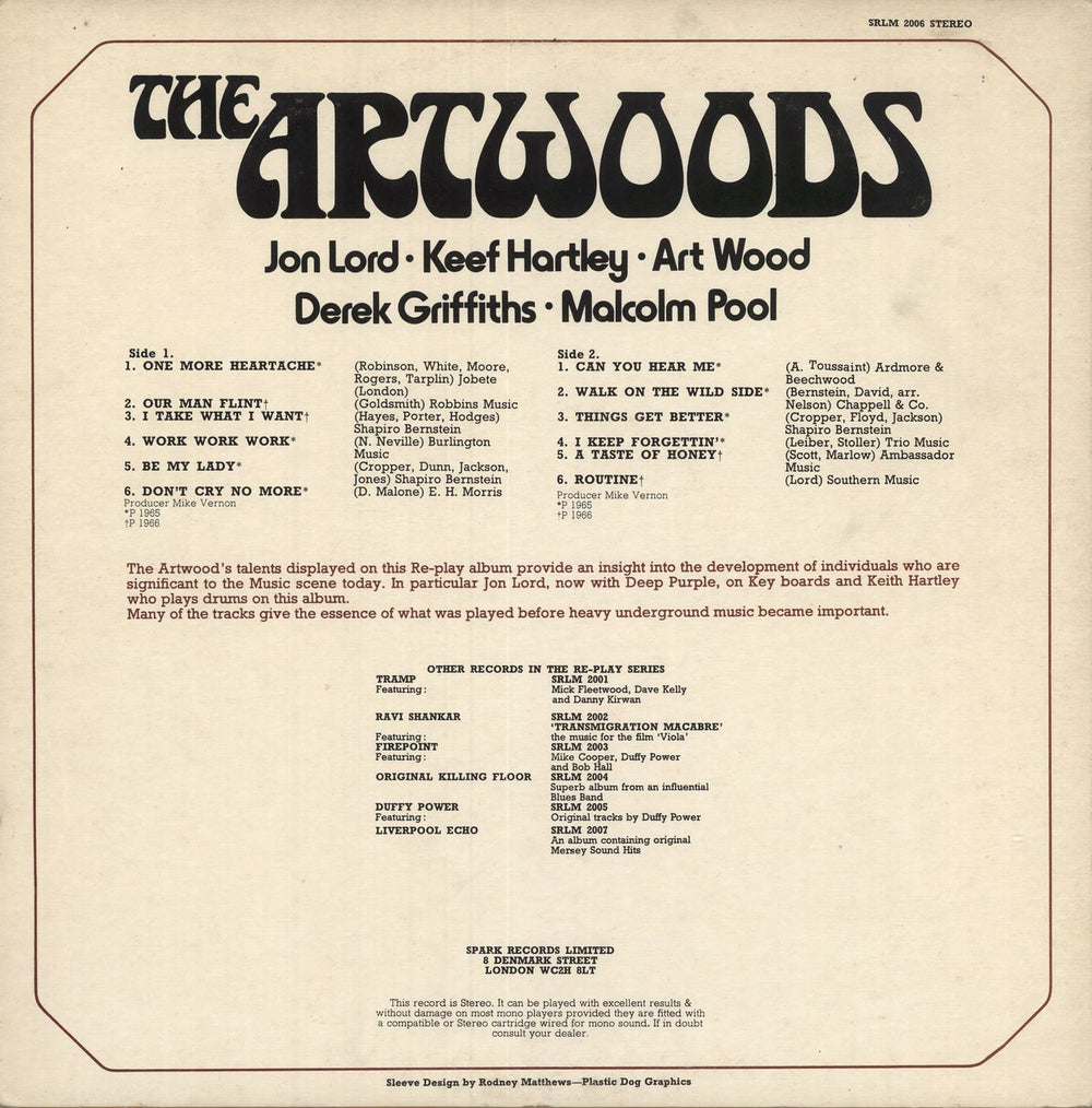 The Artwoods The Artwoods UK vinyl LP album (LP record)