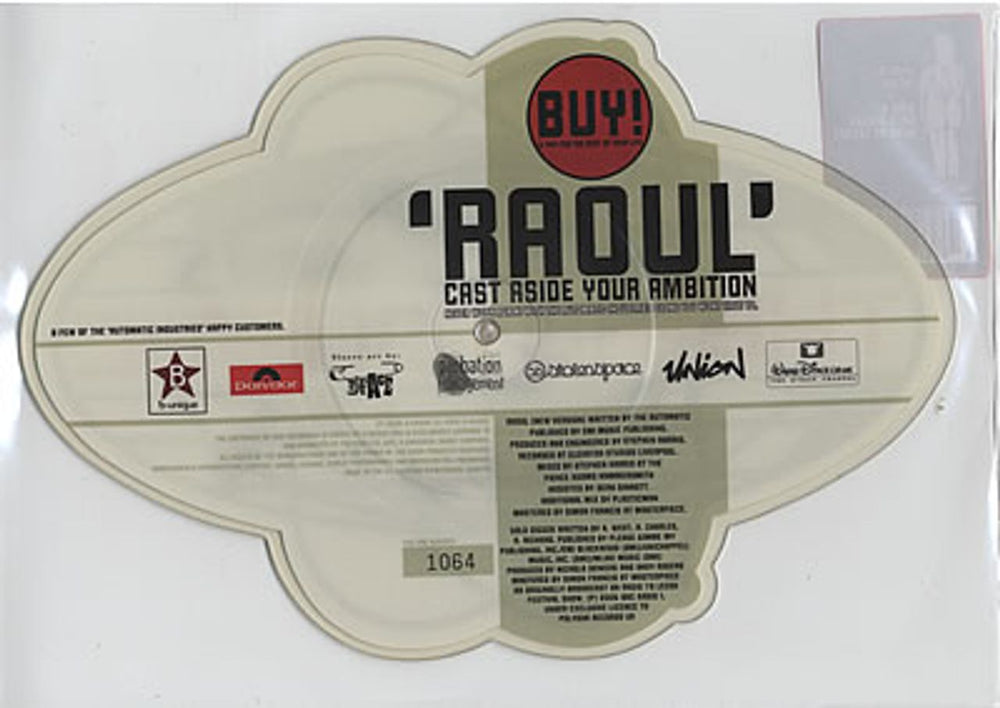 The Automatic Raoul UK shaped picture disc (picture disc vinyl record) X03SHRA384141